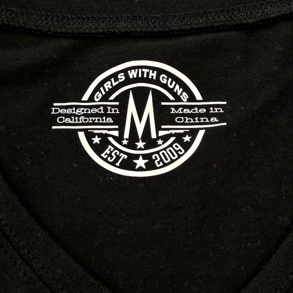 Girls With Guns- GWG- Rhinestone Long Sleeve T- Size Medium - Picture 2 of 7